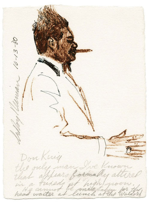 Don King, 1980 felt pen on paper 7.5 x 5.5
